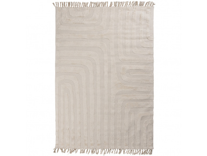 Bílý bavlněný koberec Zola 170 x 240 cm
