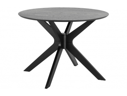 Černý dubový jídelní stůl Luella 105 cm
