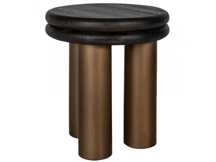 Černý dubový odkládací stolek Richmond Macaron 50 cm
