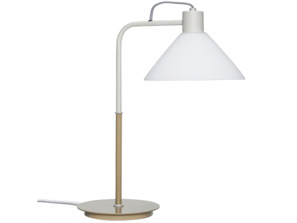 Bílá skleněná stolní lampa Hübsch Spot
