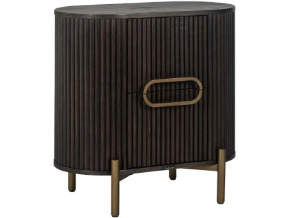 Hnědý dubový noční stolek Richmond Luxor 60 x 39 cm