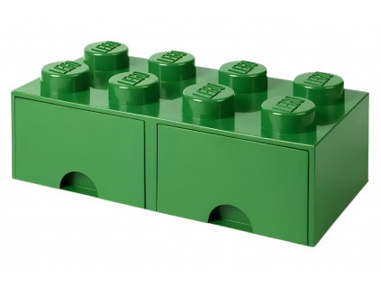 Tmavě zelený úložný box LEGO® Storage 25 x 50 cm