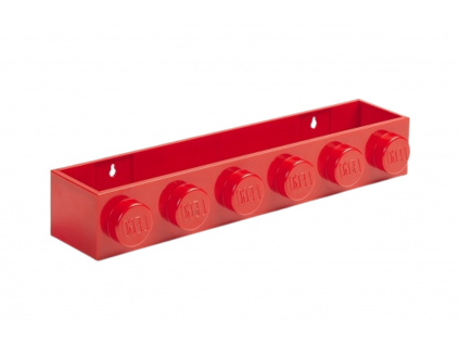 Červená nástěnná police LEGO® Storage 47,8 x 11,5 cm