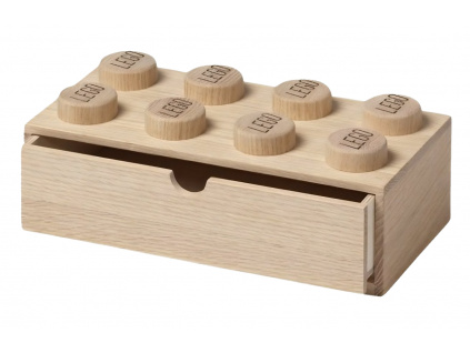 Světlý dubový úložný box LEGO® Wood 32 x 15 cm