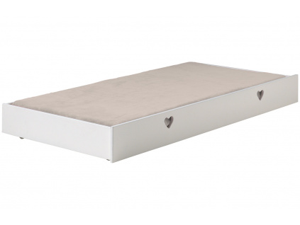 Bílá lakovaná zásuvka k posteli Vipack Amori 199 x 94 cm