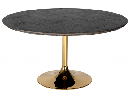 Černo zlatý dubový jídelní stůl Richmond Blackbone 140 cm