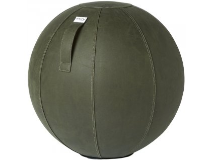 Zelený koženkový sedací / gymnastický míč VLUV BOL VEGA Ø 65 cm