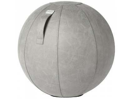 Betonově šedý koženkový sedací / gymnastický míč VLUV BOL VEGA Ø 75 cm