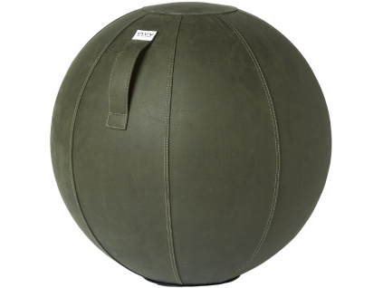 Zelený koženkový sedací / gymnastický míč VLUV BOL VEGA Ø 75 cm