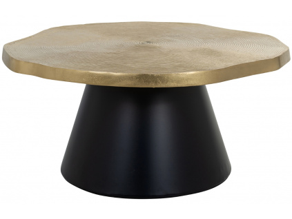 Zlato černý kovový konferenční stolek Richmond Sassy 73 cm