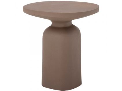 Matně hnědý kovový odkládací stolek Bloomingville Millan 44,5 cm