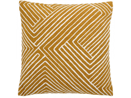 Žlutý bavlněný polštář Bloomingville Giana 50 x 50 cm