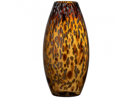 Hnědá skleněná váza Bloomingville Daraz 17 cm