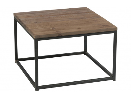 Hnědý dřevěný odkládací stolek J-line Conrad 60 x 60 cm