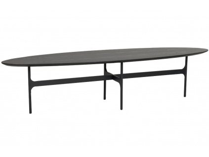 Černý dřevěný konferenční stolek ROWICO COLTON 180 x 50 cm