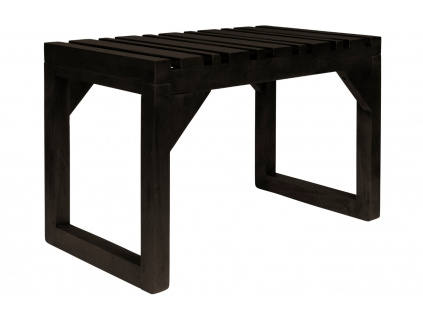 Černá dřevěná lavice DUTCHBONE JAKUB 70 x 40 cm