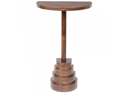 Hnědý mangový odkládací stolek DUTCHBONE LINA 38 x 24 cm