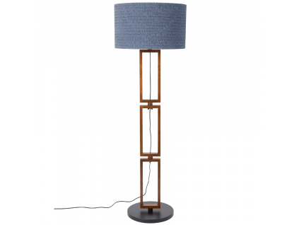 Modrá dřevěná stojací lampa DUTCHBONE NASHVILLE 154 cm