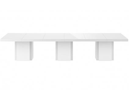 Bílý lakovaný jídelní stůl TEMAHOME Dusk 392 x 130 cm