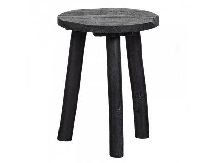 Černý mangový odkládací stolek Antonio 35 cm