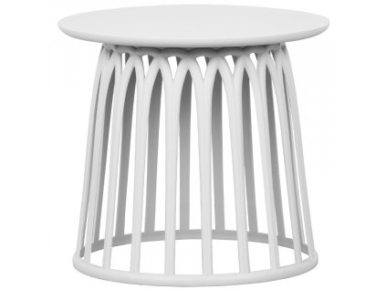 Bílý plastový zahradní odkládací stolek Brian 50 cm