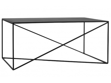 Černý kovový konferenční stolek Mountain 100x60 cm