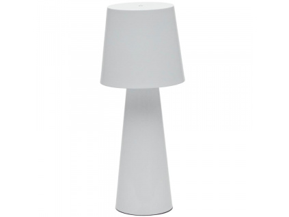 Bílá kovová stolní LED lampa Kave Home Arenys