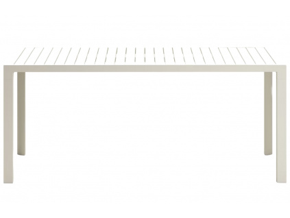 Bílý kovový zahradní stůl Kave Home Culip 180 x 90 cm