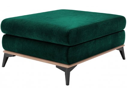 Lahvově zelená sametová podnožka Windsor & Co Astre 106 x 78 cm