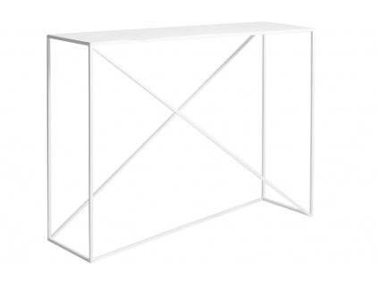 Bílý kovový toaletní stolek Mountain 100 x 30 cm