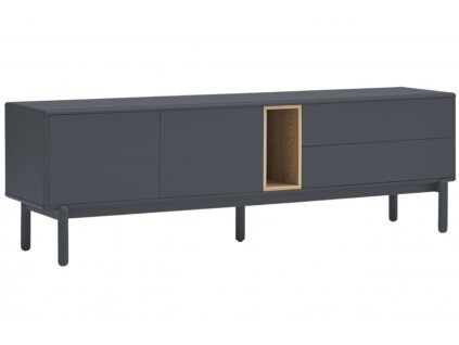 Antracitově šedý TV stolek Teulat Corvo 180 x 40 cm