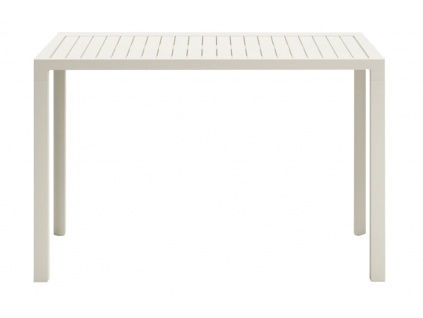 Bílý kovový zahradní stůl Kave Home Culip 150 x 77 cm