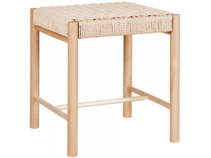 Dřevěná stolička Abannon 46,5 cm s proutěným výpletem