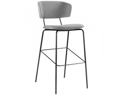 Šedá látková barová židle FLEXI CHAIR 122, 74 cm