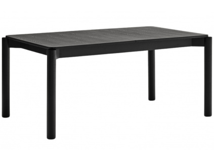 Černý rozkládací jídelní stůl Teulat Atlas 160/200 x 100 cm