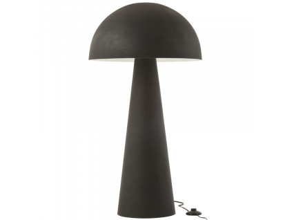 Černá kovová stojací lampa J-line Mushro