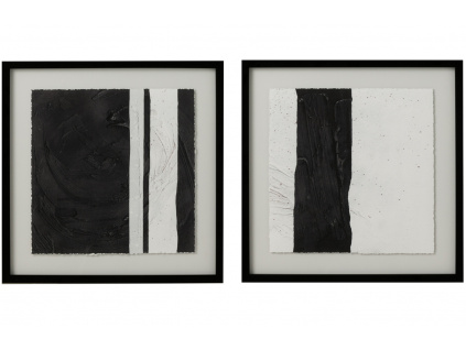 Set dvou černobílých abstraktních obrazů J-line Stipo 53 x 53 cmNávrh bez názvu (8)