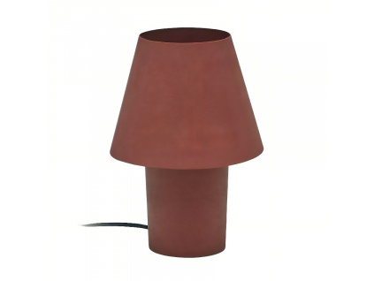 Hnědá kovová stolní lampa Kave Home Canapost