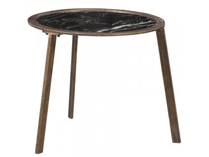 Černý skleněný odkládací stolek Laxon 58 cm