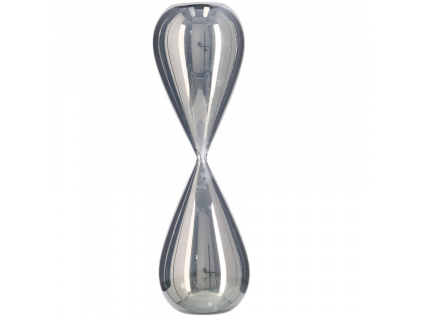 Stříbrné skleněné přesýpací hodiny Bizzotto Kronos 39,7 cm