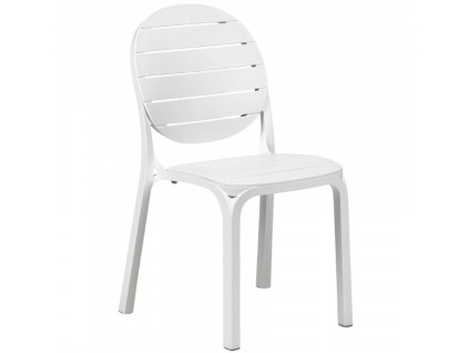 Bílá plastová zahradní židle Erica
