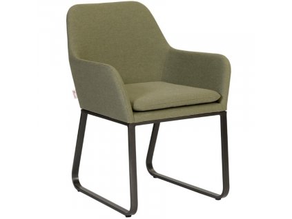 Zelená látková zahradní židle Sienna