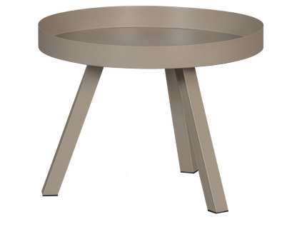 Béžový kovový kulatý konferenční stolek Blure 60 cm