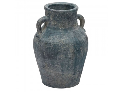 Modrá terakotová váza Kave Home Blanes 31 cm
