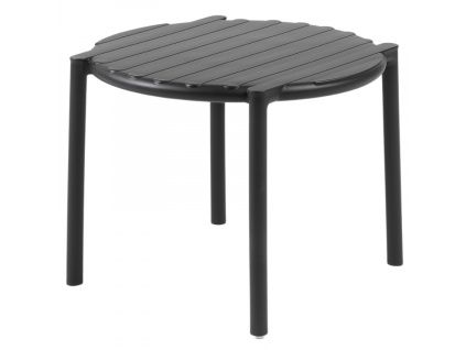 Antracitově šedý plastový zahradní odkládací stolek Doga 50 cm