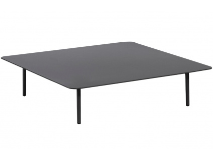 Antracitově šedý hliníkový zahradní konferenční stolek Omoc 95 x 95 cm