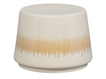 Béžovo-bílý keramický odkládací stolek Creamy 49 cm
