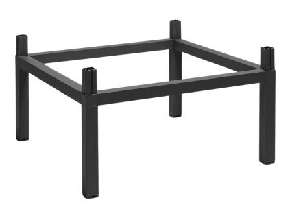 Antracitově šedý hliníkový barový nástavec na stůl Cube 70 x 70 cm