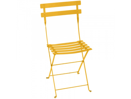 Žlutá kovová skládací židle Fermob Bistro