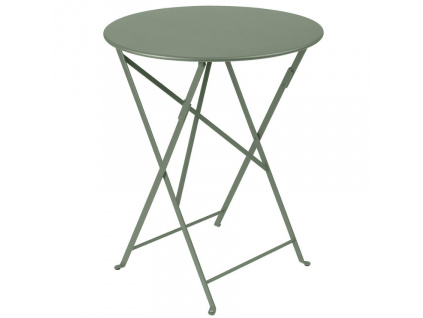 Kaktusově zelený kovový skládací stůl Fermob Bistro Ø 60 cm